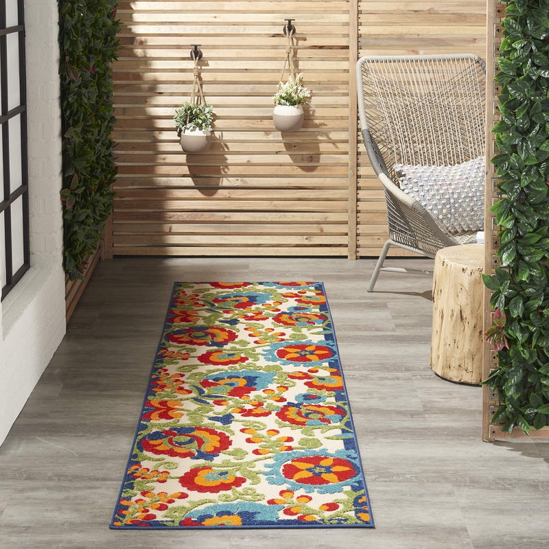 Nourison Home Aloha Multicolor 2'3" x 8' Area Rug - Easy Clean, Non Shedding, Bed Room, Living Room, Dining Room, Kitchen (8' Runner) - Image 2